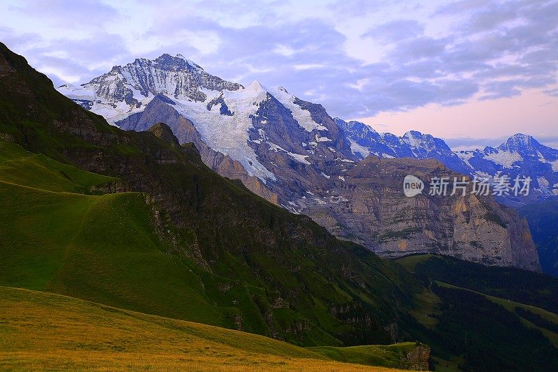 少女，Mönch, Lauterbrunnen和Grindelwald瑞士阿尔卑斯山